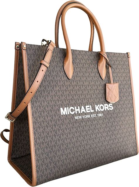 michael kors large tote brown|Michael Kors brown tote handbags.